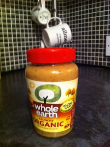 Sugar-free peanut butter keeps the carb count down.