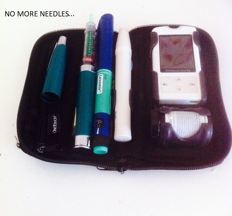 A PICTURE OF BLOOD TESTING EQUIPMENT AND NEEDLES