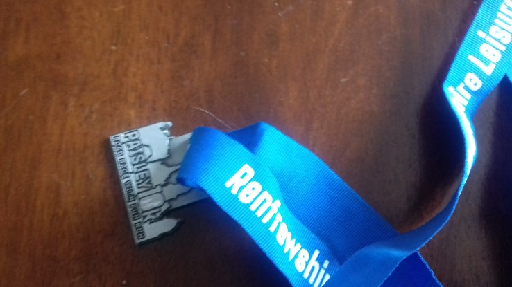 Paisley 10k medal at The Diabetes Diet
