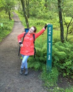 Emma Baird  at the start of Ben Lomond